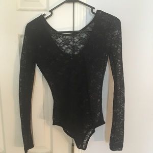 Black Forever 21 lace body suit